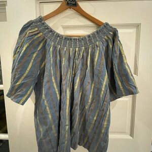 Ace & Jig Blue and Yellow Striped Blouse